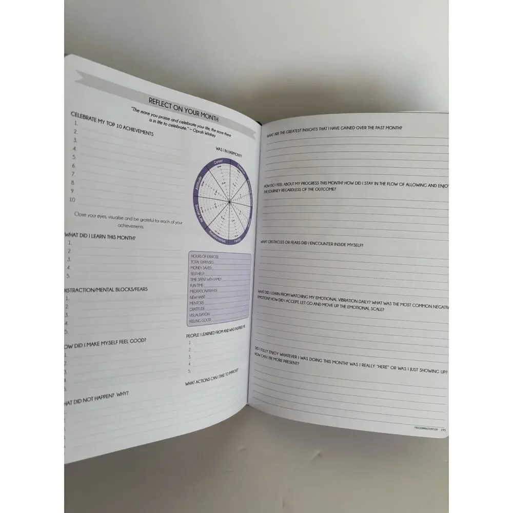 Law of Attraction Planner 12-Month Undated Journey To Creating A Dream Life, NEW
